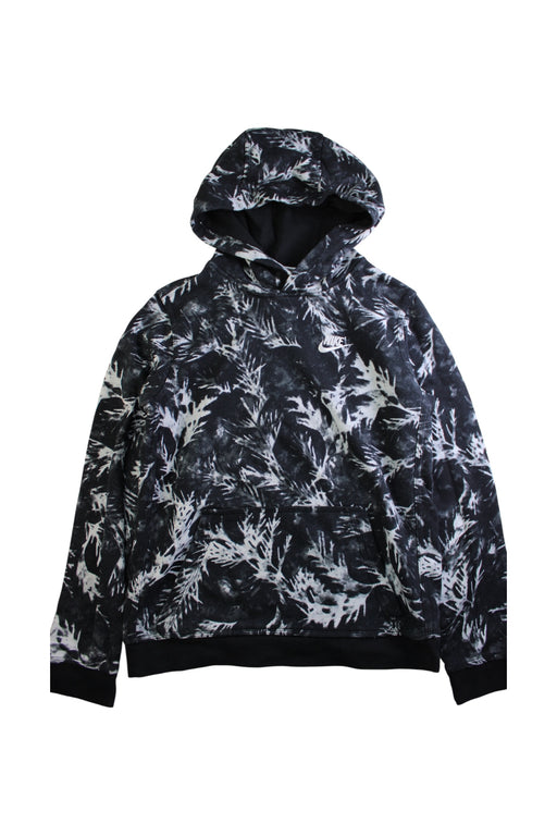 A Black Hooded Sweatshirts from Nike in size 13Y for boy. (Front View)