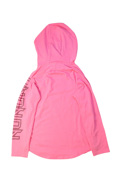 A Pink Hooded Sweatshirts from Nununu in size 6T for girl. (Back View)
