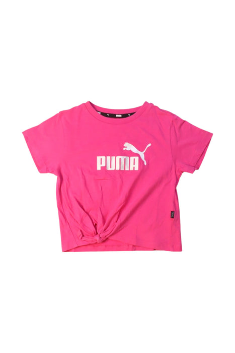 A Pink Short Sleeve T Shirts from Puma in size 4T for girl. (Front View)