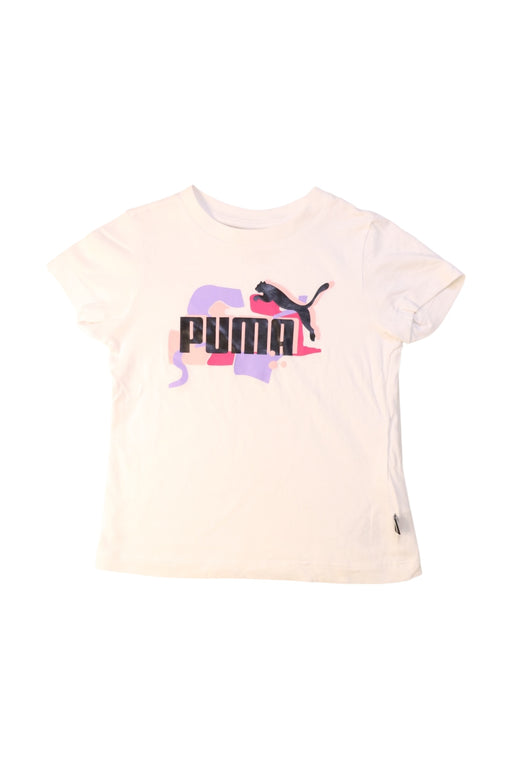 A White Short Sleeve T Shirts from Puma in size 4T for girl. (Front View)