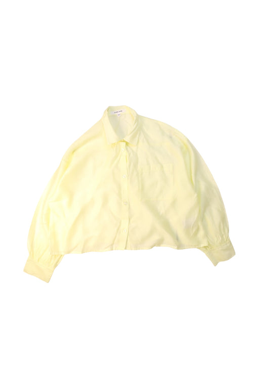 A Yellow Long Sleeve Shirts from Global  Work in size 10Y for girl. (Front View)