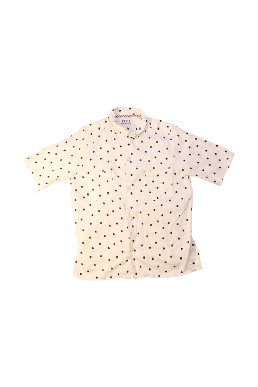 A White Short Sleeve Shirts from FITH in size 7Y for girl. (Front View)