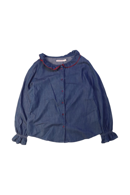 A Blue Long Sleeve Shirts from Monoprix in size 8Y for girl. (Front View)