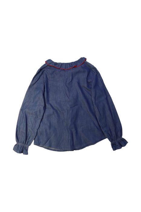 A Blue Long Sleeve Shirts from Monoprix in size 8Y for girl. (Back View)