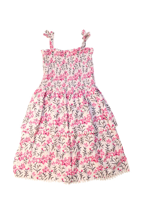 A Multicolour Sleeveless Dresses from Seed in size 6T for girl. (Front View)
