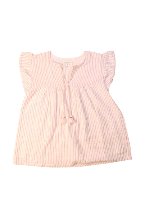 A Pink Sleeveless Tops from Louis Louise in size 6T for girl. (Front View)