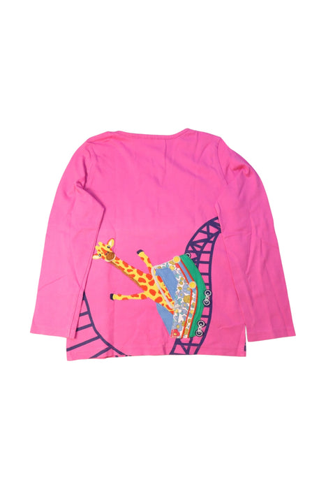 A Pink Long Sleeve Tops from Boden in size 6T for girl. (Back View)