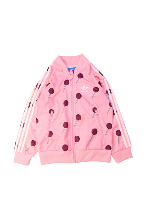 A Pink Lightweight Jackets from Adidas in size 3T for girl. (Front View)