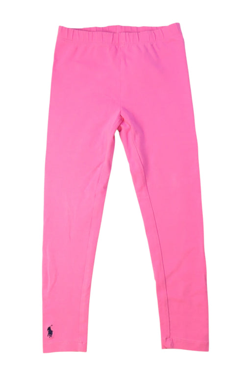A Pink Leggings from Polo Ralph Lauren in size 5T for girl. (Front View)