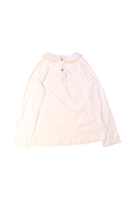 A White Long Sleeve Tops from Jacadi in size 4T for girl. (Back View)