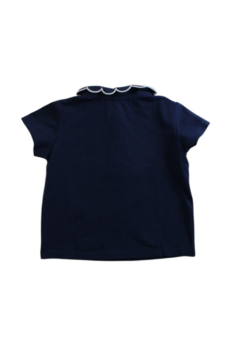 A Navy Short Sleeve Polos from Jacadi in size 4T for girl. (Back View)