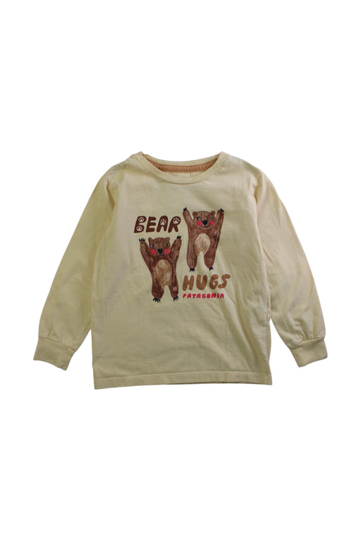 A Beige Long Sleeve T Shirts from Patagonia in size 4T for neutral. (Front View)