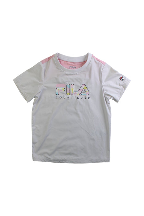A White Short Sleeve T Shirts from Fila in size 4T for girl. (Front View)