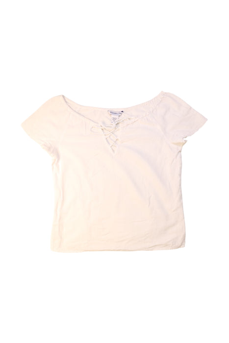 A White Short Sleeve Tops from Abercrombie & Fitch in size 12Y for girl. (Front View)
