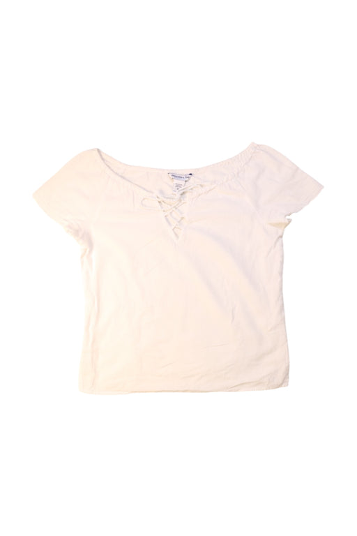 A White Short Sleeve Tops from Abercrombie & Fitch in size 12Y for girl. (Front View)