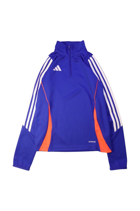 A Blue Active Tops from Adidas in size 11Y for girl. (Front View)
