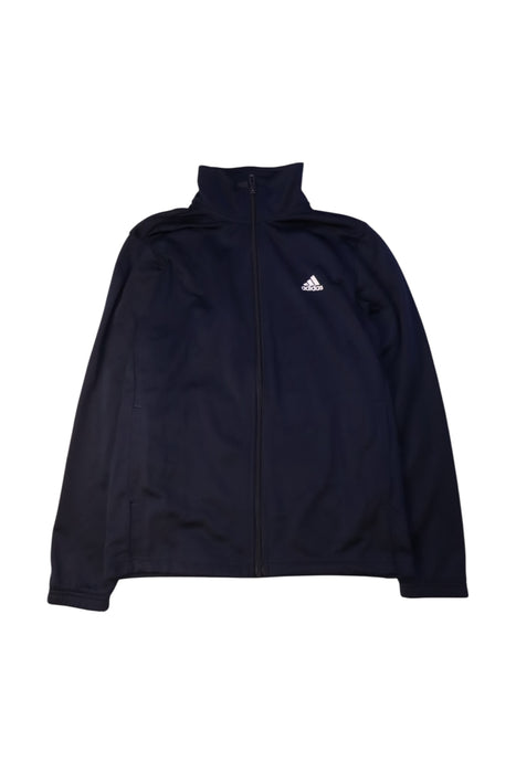 A Navy Lightweight Jackets from Adidas in size 11Y for neutral. (Front View)