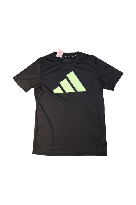 A Black Active Tops from Adidas in size 11Y for girl. (Front View)