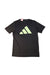 A Black Active Tops from Adidas in size 11Y for girl. (Front View)