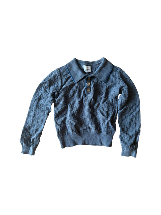 A Blue Sweatshirts from No Added Sugar in size 12-18M for boy. (Front View)