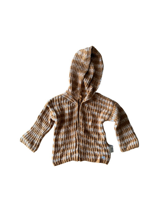 A Brown Zippered Sweatshirts from The Bonnie Mob in size 12-18M for boy. (Front View)