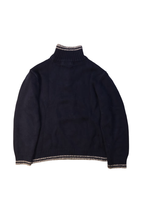 A Navy Long Sleeve Tops from Nautica in size 5T for boy. (Back View)