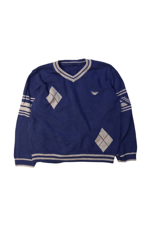 A Blue Crewneck Sweatshirts from Emporio Armani in size 2T for boy. (Front View)