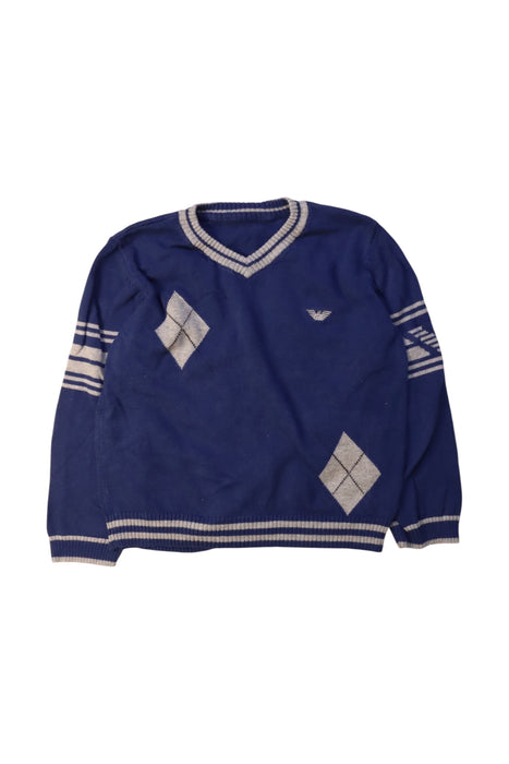 A Blue Crewneck Sweatshirts from Emporio Armani in size 2T for boy. (Front View)