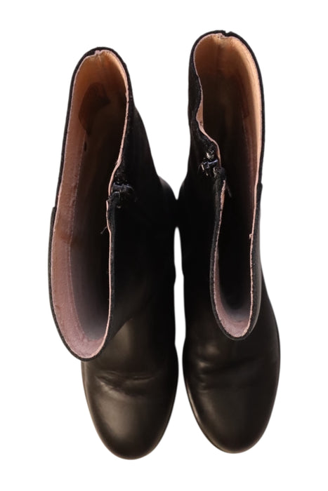 A Black Winter Boots from Jacadi in size 11Y for girl. (Back View)