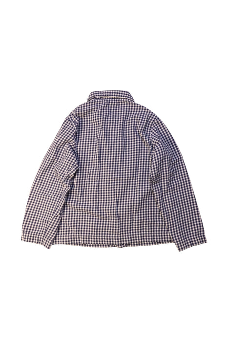 A Blue Long Sleeve Shirts from Petit Bateau in size 8Y for girl. (Back View)