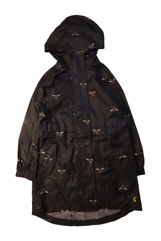 A Black Coats from Joules in size 6T for girl. (Front View)