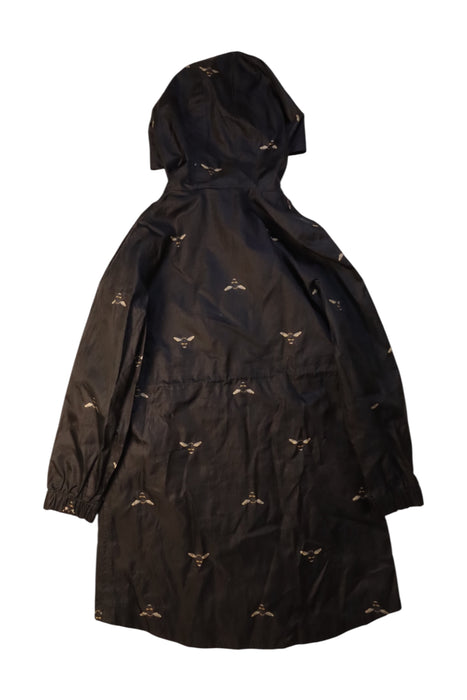 A Black Coats from Joules in size 6T for girl. (Back View)