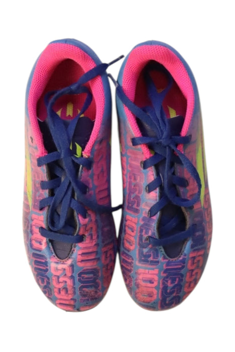 A Multicolour Cleats/Soccer Shoes from Adidas in size 6T for girl. (Back View)