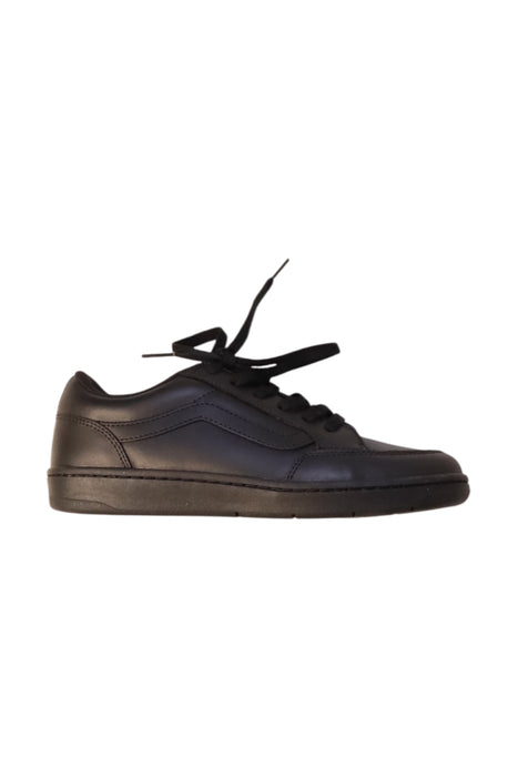 A Black Sneakers from Vans in size 11Y for girl. (Front View)