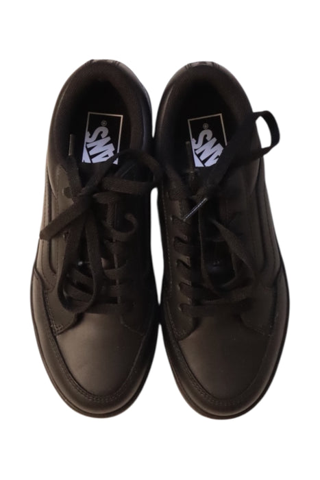 A Black Sneakers from Vans in size 11Y for girl. (Back View)