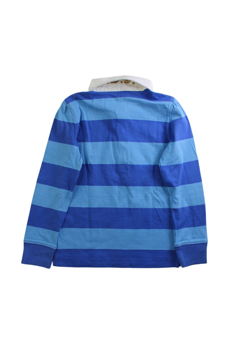 A Blue Long Sleeve Polos from Ralph Lauren in size 5T for girl. (Back View)