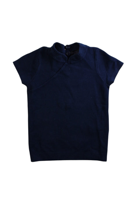 A Navy Short Sleeve Shirts from Shanghai Tang in size 2T for girl. (Front View)