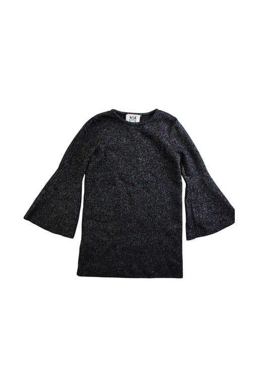 A Black Long Sleeve Tops from Milly Minis in size 4T for girl. (Front View)