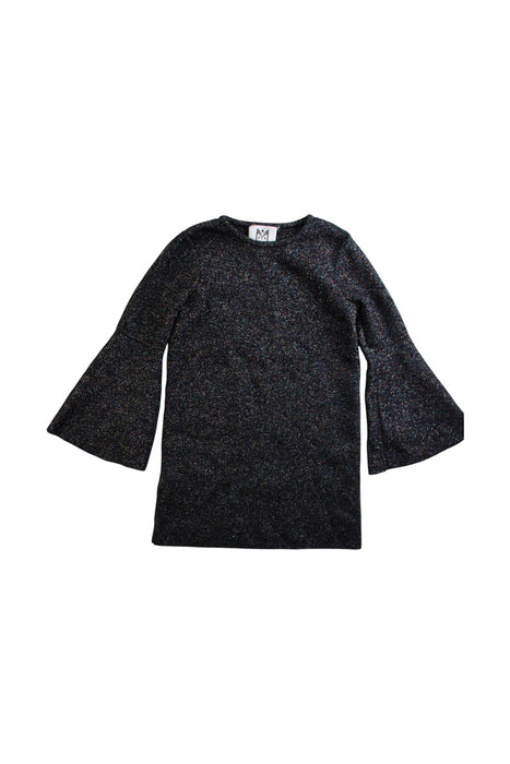 A Black Long Sleeve Tops from Milly Minis in size 4T for girl. (Front View)