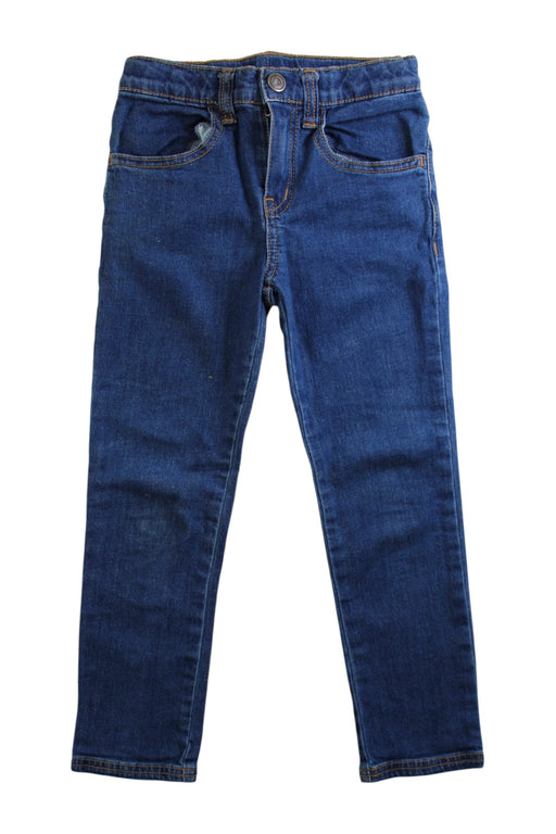A Blue Jeans from Petit Bateau in size 6T for girl. (Front View)
