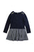 A Navy Long Sleeve Dresses from Petit Bateau in size 4T for girl. (Front View)