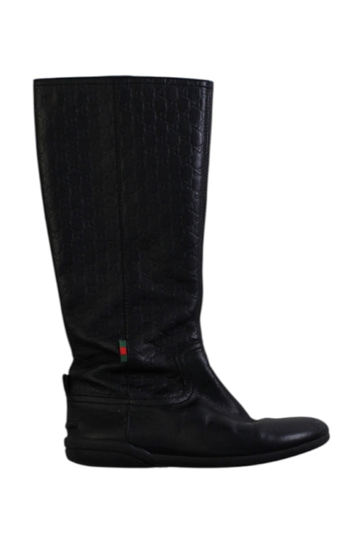 A Black Casual Boots from Gucci in size 5T for girl. (Front View)