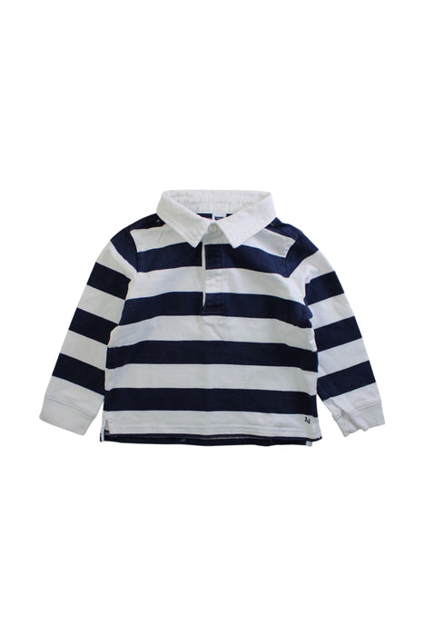 A Navy Long Sleeve Polos from Janie & Jack in size 2T for boy. (Front View)