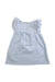 A Blue Sleeveless Tops from The Little White Company in size 3-6M for girl. (Back View)