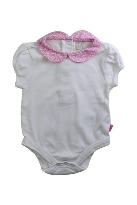 A White Sleeveless Bodysuits from Jojo Maman Bébé in size 3-6M for girl. (Front View)