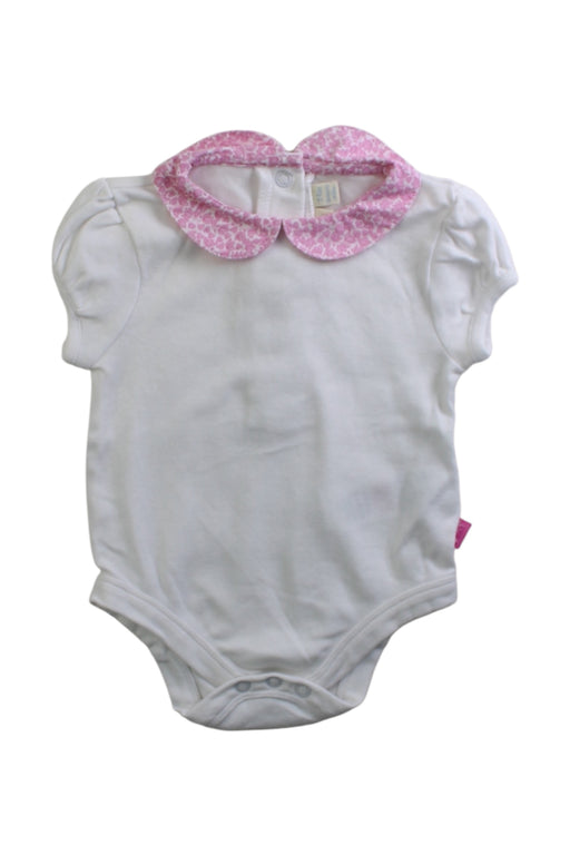 A White Sleeveless Bodysuits from Jojo Maman Bébé in size 3-6M for girl. (Front View)