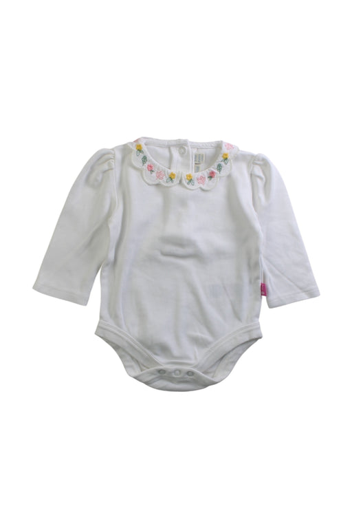 A White Long Sleeve Bodysuits from Jojo Maman Bébé in size 3-6M for girl. (Front View)