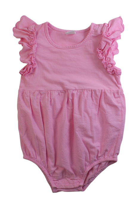 A Pink Sleeveless Rompers from Seed in size 18-24M for girl. (Front View)