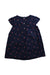 A Navy Short Sleeve Dresses from The Little White Company in size 6-12M for girl. (Back View)