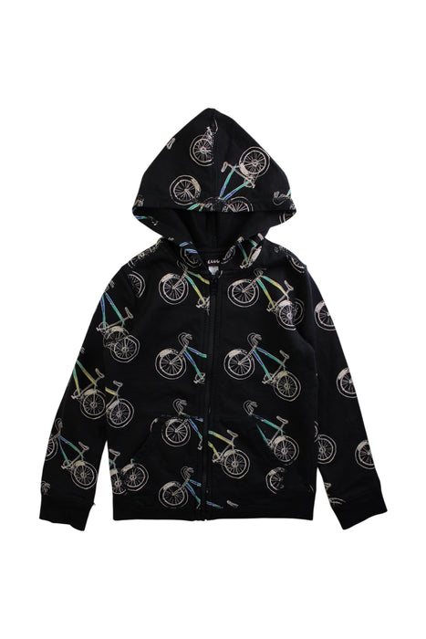 A Black Zippered Sweatshirts from Tea in size 6T for boy. (Front View)
